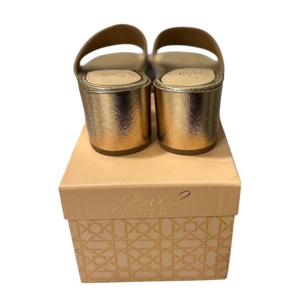 Jewel Badgley Mishka Harlyn Block Heeled Mule Crystal Vamp Womens 7 Rosegold NEW - Picture 4 of 6